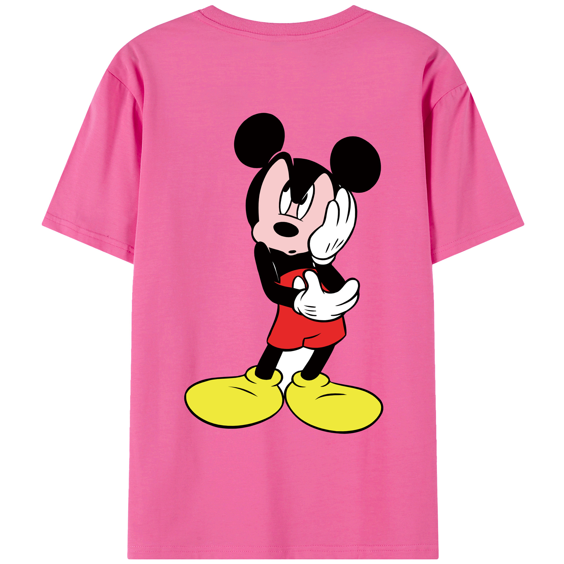 （画像用） ミッキーマウス Mickey Mouse レディース半袖Tシャツ(バックプリント)